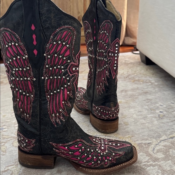 Corral Vintage Leather Cowboy Western Boots Size 6.5 - Picture 3 of 10